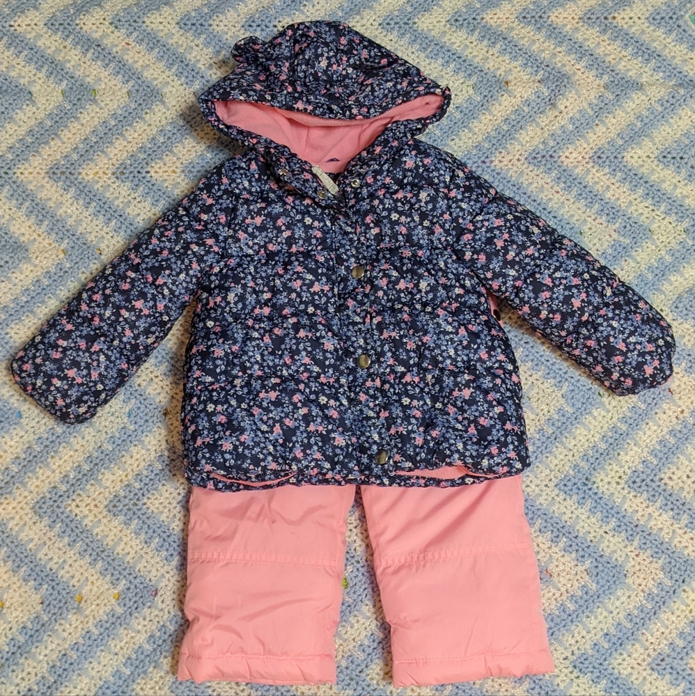 Carter's Floral Jacket and Pink Pants Set